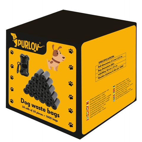 Set of poop bags + case Purlov 22812