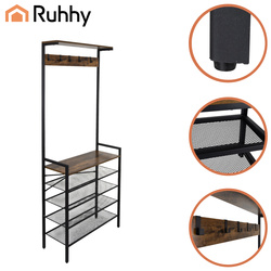 Étagère sur pied avec cintre 189 cm Ruhhy 27035