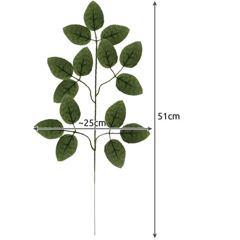 Dirbtiniai lapai 47cm - rinkinyje 12vnt. Gardlovas 22557