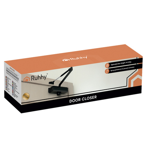 Door closer black 40-60kg Ruhhy 26782
