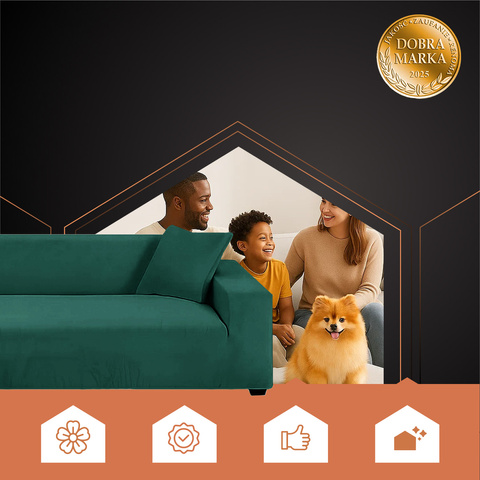 Pokrowiec na kanapę 145-185cm zielony Ruhhy 26032