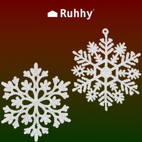 Christmas baubles - snowflakes 12pcs Ruhhy 22516