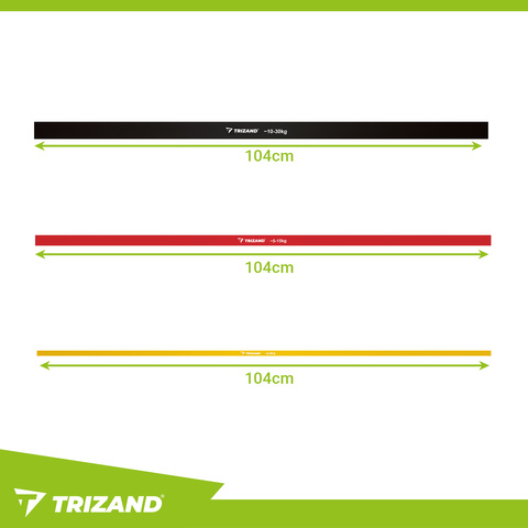 Lot de 3 bandes d'exercice Trizand 25879