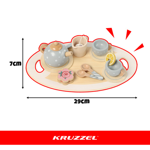 Children's tea set gray Kruzzel 26394