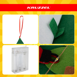 Kruzzel 26548 LED Felt Christmas Tree