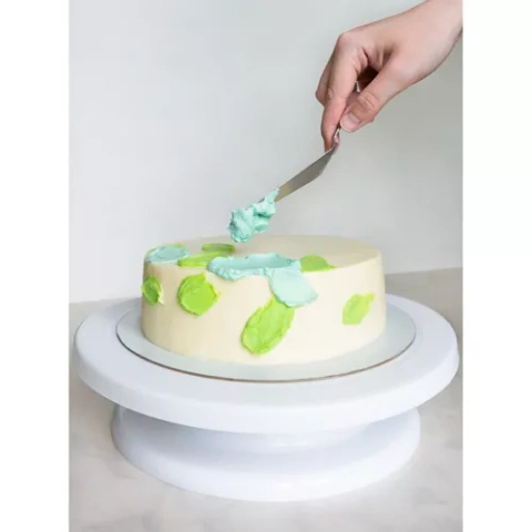 Support à gâteau rotatif + 3 spatules pour décoration de gâteau