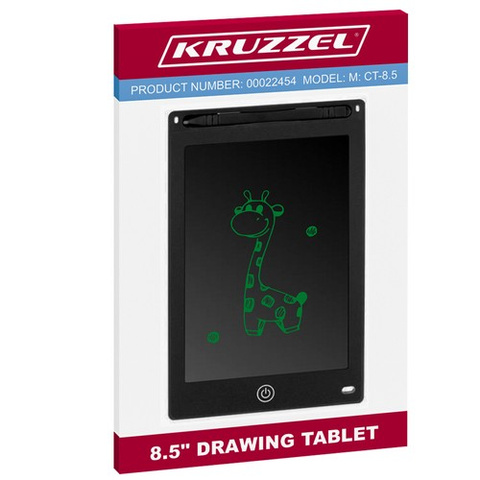 Tablette à dessin 8,5&quot; noire KRUZZEL 22454