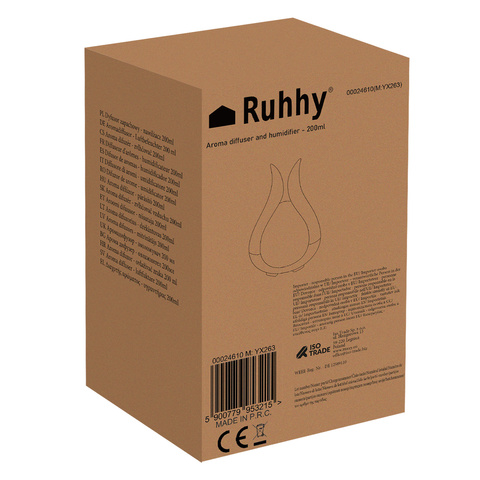 Aroma difuzorius - drėkintuvas 200ml Ruhhy 24610