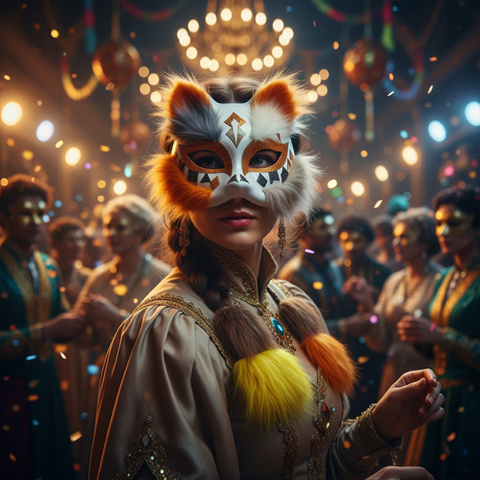 DIY Katzenmaske 6 Stück + Zubehör Maaleo 26570