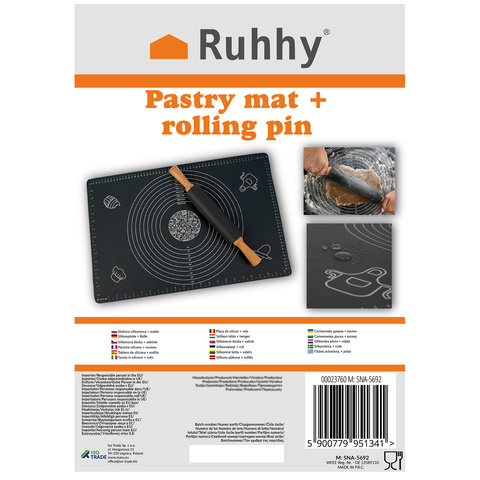 Silikonplatte + Ruhhy 23760 Rolle