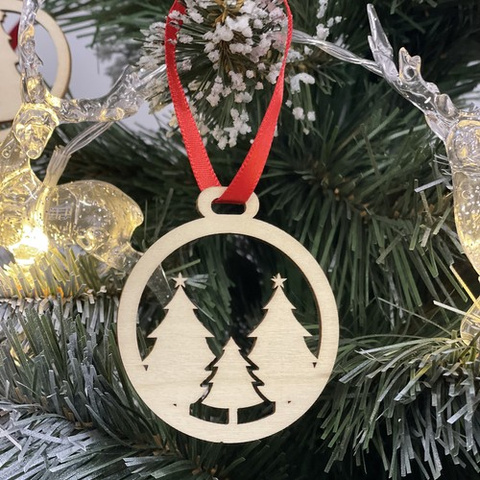 Wooden baubles - 36pcs Ruhhy 24855