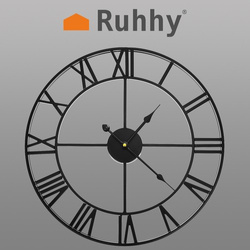 Retro Wanduhr - schwarz