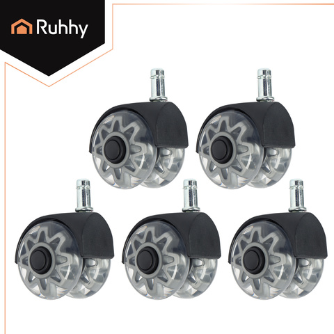 Gray swivel chair wheels, 5 pcs. Ruhhy 25280