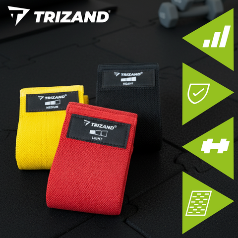 Set of exercise rubber mats - 3 pcs Trizand 25878