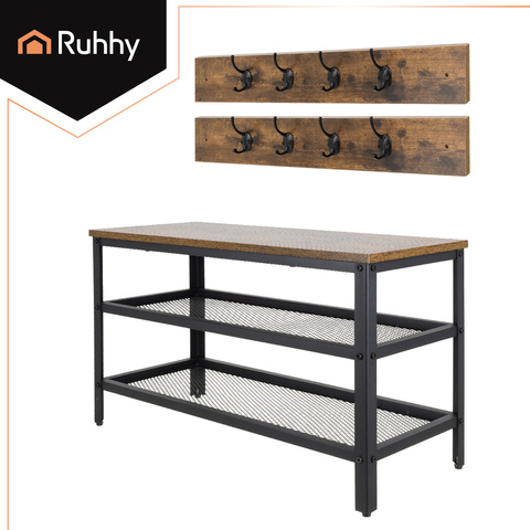 Étagère à chaussures avec cintre 73 cm Ruhhy 27037