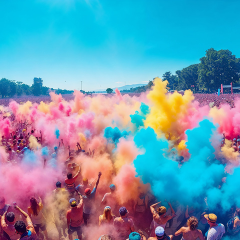 Poudre de couleur Holi - Lot de 6 x 100 g