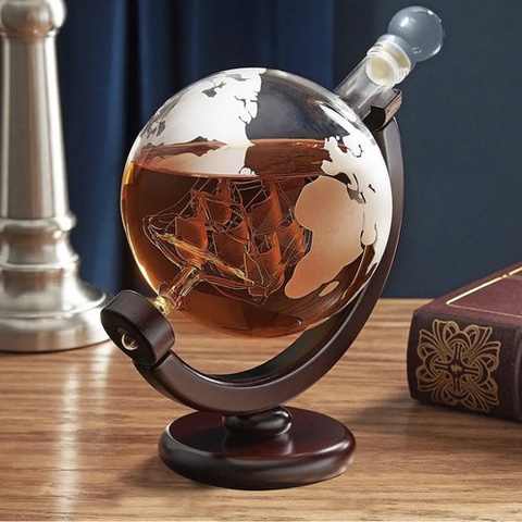 Decanter - globe - whiskey set Malatec 22553