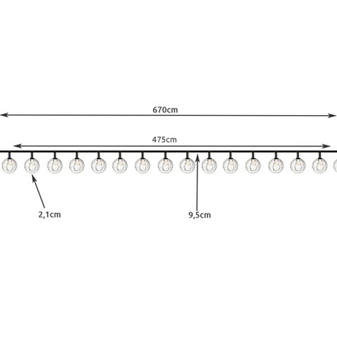Guirlande solaire 7m IP65 Gardlov 24008