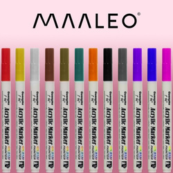Acrylic markers - set of 12 Maaleo 21648