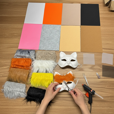 Maska kota DIY 6szt. + akcesoria Maaleo 26570