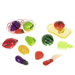 Set of fruit and vegetables for cutting in a basket 22576