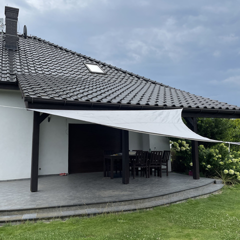 Saulės skėčio burė 4x4x4m-pilka Gardlov 23141