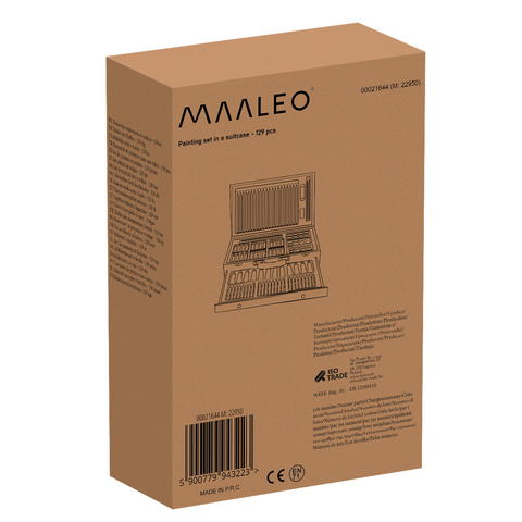 Set de peinture dans une valise - 129 pcs Maaleo 21644