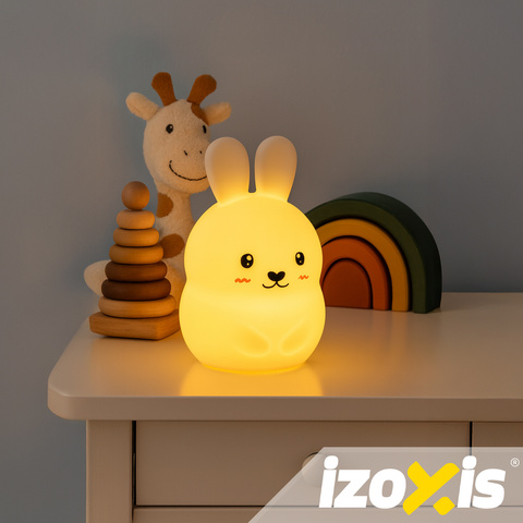 RGB noční lampa s dálkovým ovládáním - králík Izoxis 26204
