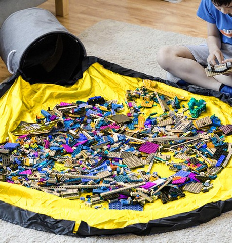 Panier pour jouets/blocs avec tapis Kruzzel 19556