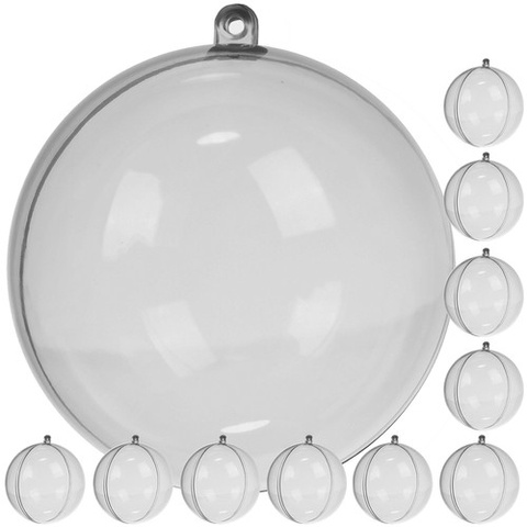 Boules transparentes 12 cm, lot de 10 Ruhhy 22279