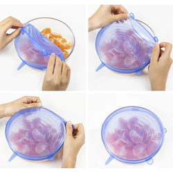 Silicone lids - set of 6