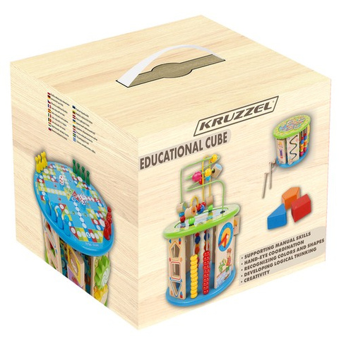 Wooden educational cube Kruzzel 24670