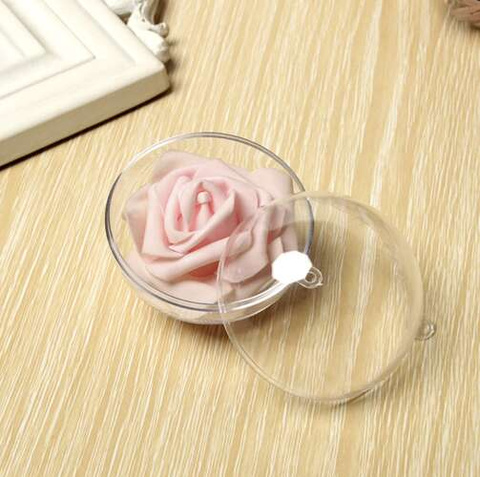 Transparent baubles 10cm - set of 5 Ruhhy 22276