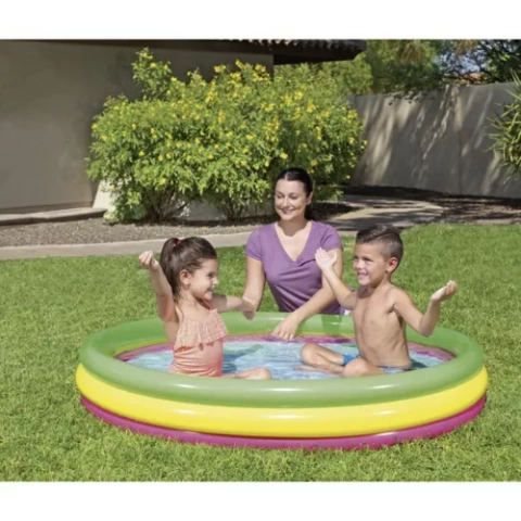 Inflatable rainbow pool 152cm Bestway 51103