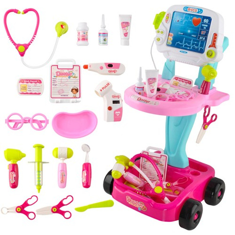 Set petit docteur - poussette rose