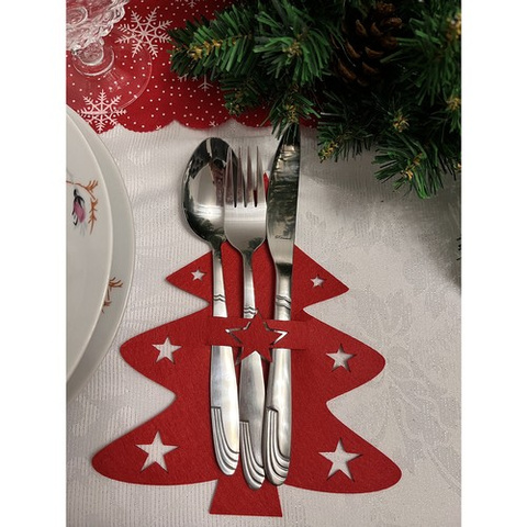 Mallette à couverts - Sapins de Noël, 12 pcs. Ruhy 22304