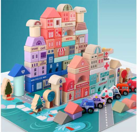 Wooden blocks - city