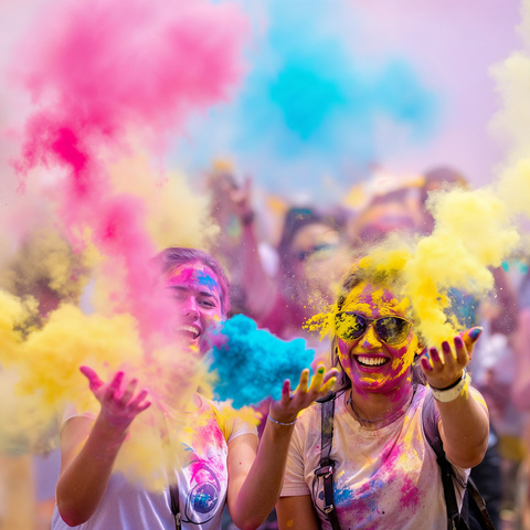 Holi spalvų milteliai - 6 x 100 g rinkinys