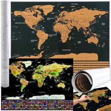World map scratch card with flags 23443