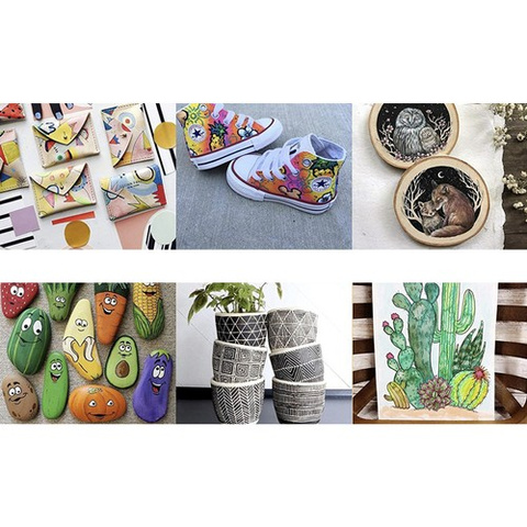 Acrylic markers - set of 12 Maaleo 21648