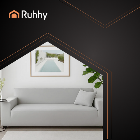 Ruhhy 26035 light gray sofa cover 145-185cm