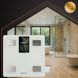 LCD bathroom scale - analytical white Ruhhy 20676