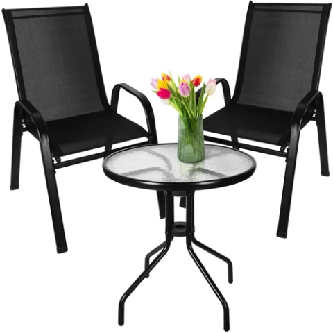 Ensemble de meubles de balcon - table + 2 chaises 23461