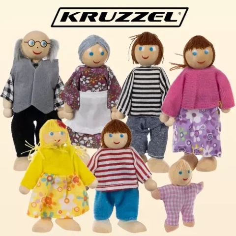 Miniaturpuppen - 7 Stück. Kruzzel 19764