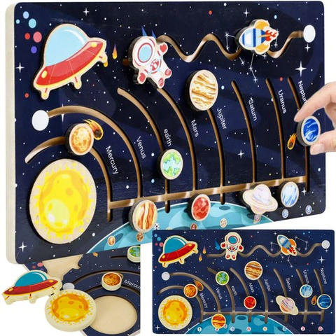 Wooden puzzle - solar system Kruzzel 24763