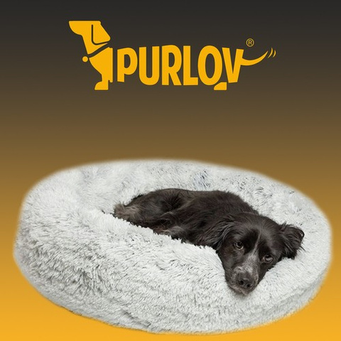 Hairy dog bed gray 22759