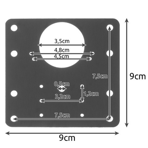 Plaque de réparation de charnière 4 pcs. Malatèque 23032