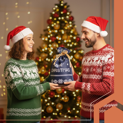 Sacs de Noël - lot de 8 pcs. Ruhy 22251