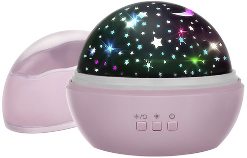 Night light with projector - pink LP16859