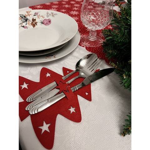 Mallette à couverts - Sapins de Noël, 12 pcs. Ruhy 22304